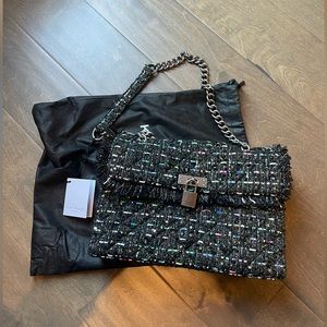 Kurt Geiger tweed brixton lock Tote